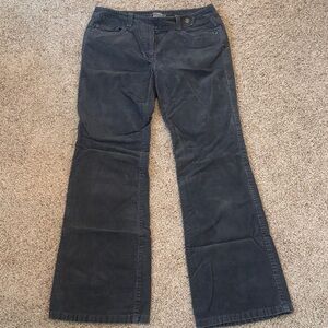 EUC Ann Taylor Gray Slim Fit Lower on Waist Corduroy Pants